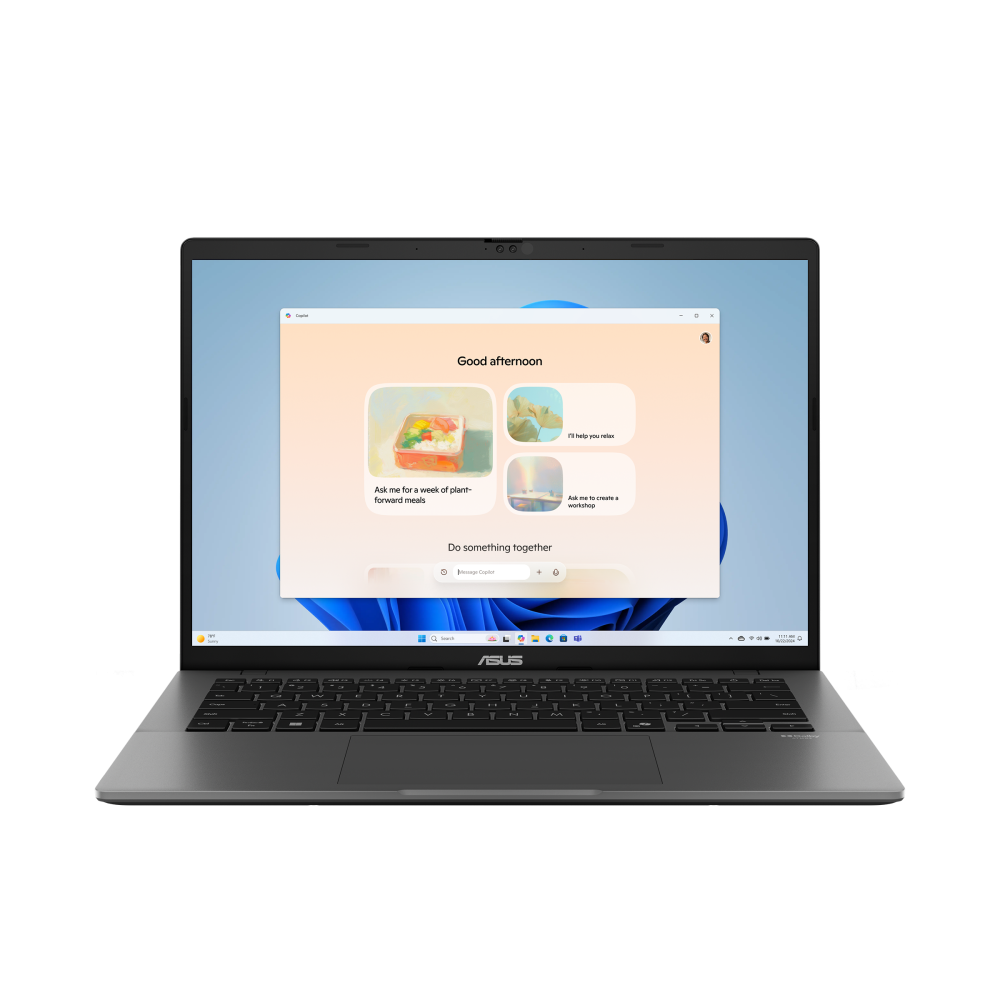 ASUS Vivobook S14, 14" WUXGA OLED 60Hz NT / U7 255H (Arrow Lake) / DDR5 16GB / 512GB SSD / INT / Matte Gray / Win 11 Home