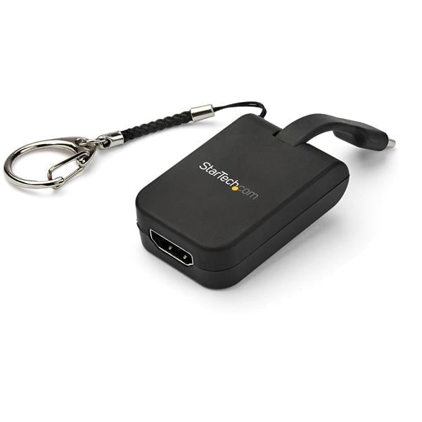 StarTech Portable USB C to HDMI Adapter with Quick Connect Keychain